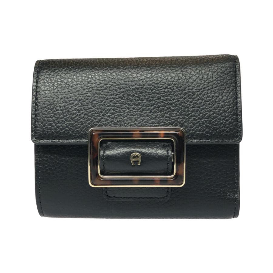 美品 アイグナー 二つ折り財布 中ベラ レディース AIGNER 中古 