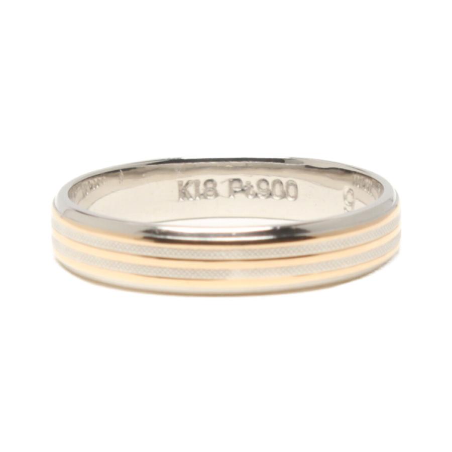 美品 リング 指輪 K18 Pt900 コンビ レディース SIZE 9号 (リング  