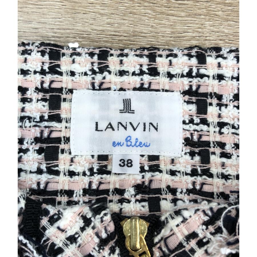 美品 ランバンオンブルー ノーカラージャケット 3526104 レディース  