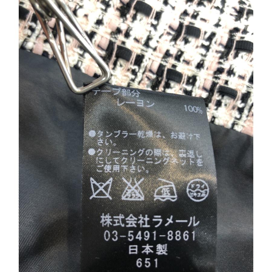 美品 ランバンオンブルー ノーカラージャケット 3526104 レディース 