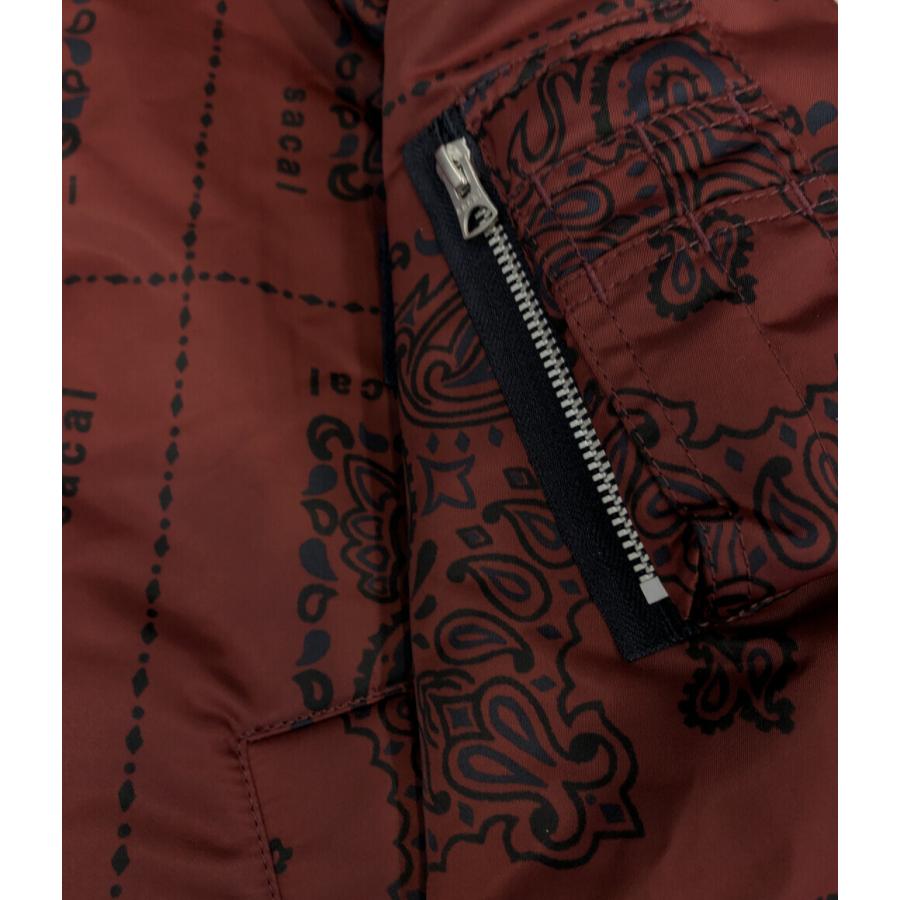 美品 サカイ ペイズリー プリント ジップアップブルゾン 23-03150M 