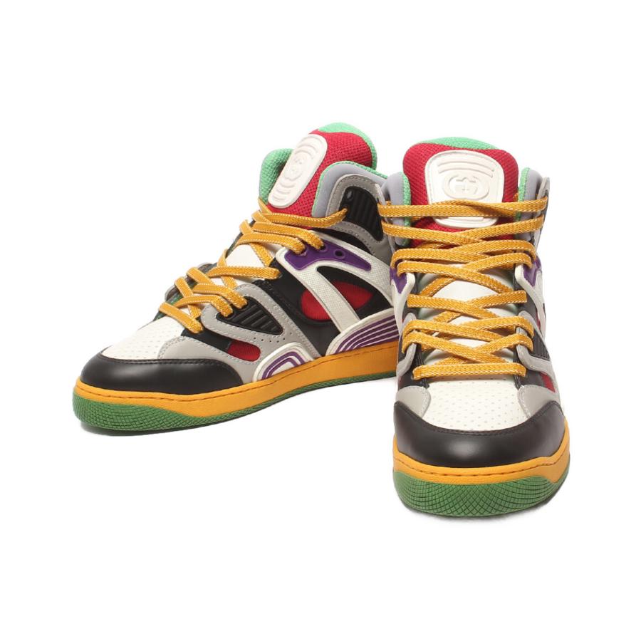 【関税込み】GUCCI★バスケット ハイカット スニーカー 美品 グッチ ハイカットスニーカー ヴィンテージ加工 BASKET