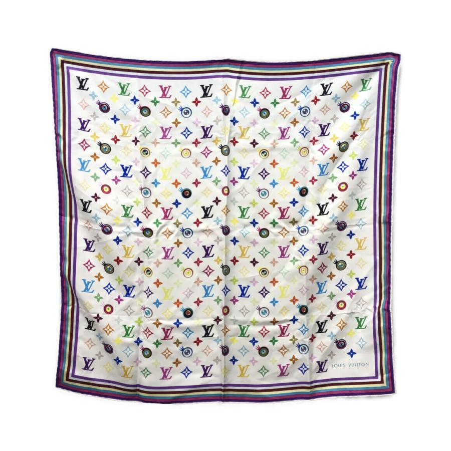 ルイヴィトン スカーフ シルク100％ Eye Love Monogram M71917 村上隆 