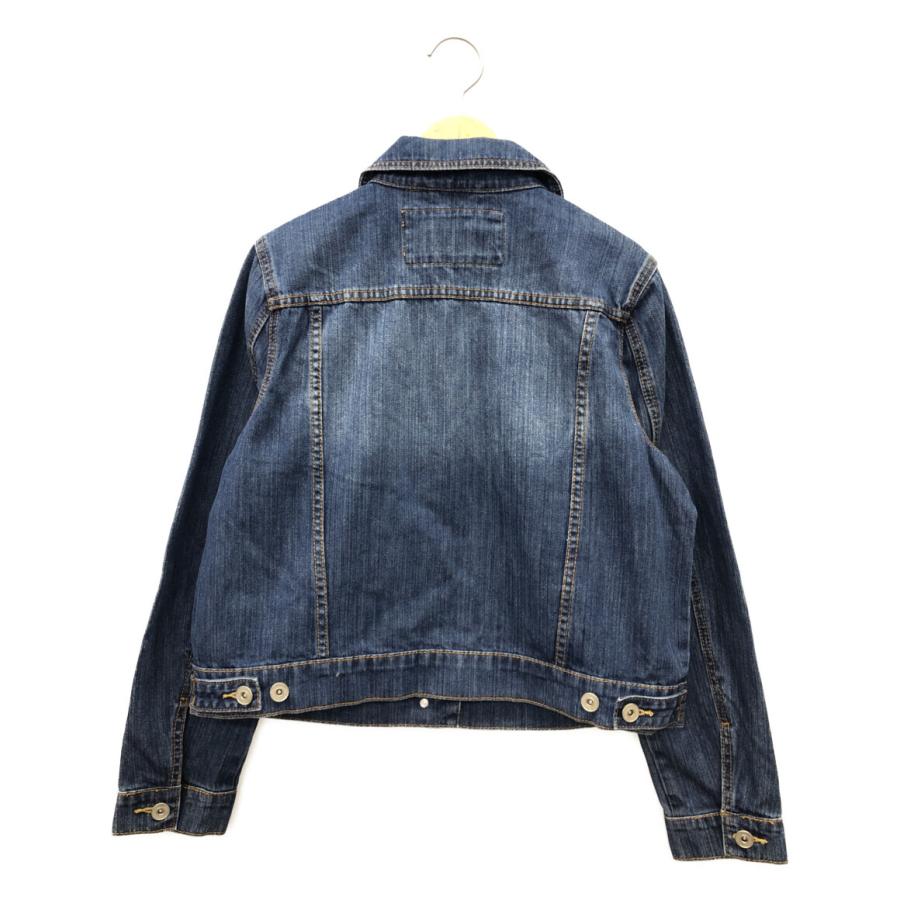 Gジャン デニムジャケット フラワー刺繍 レディース SIZE L (L