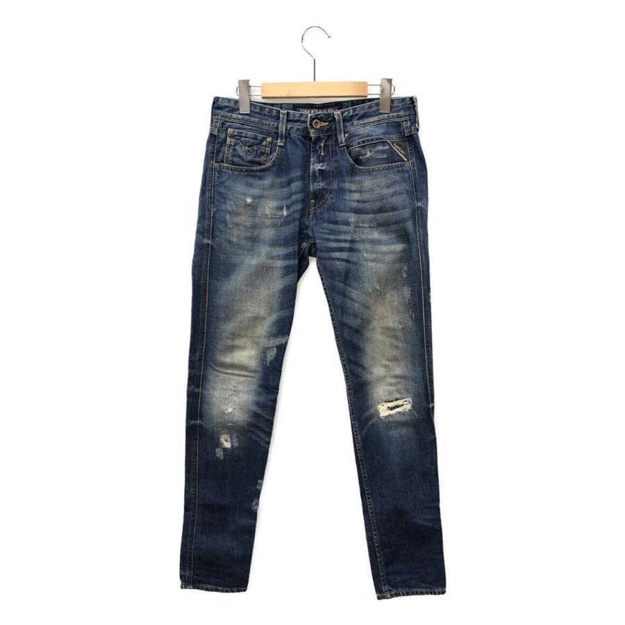 リプレイ ダメージデニムパンツ ダメージジーンズ メンズ SIZE W29 L32 