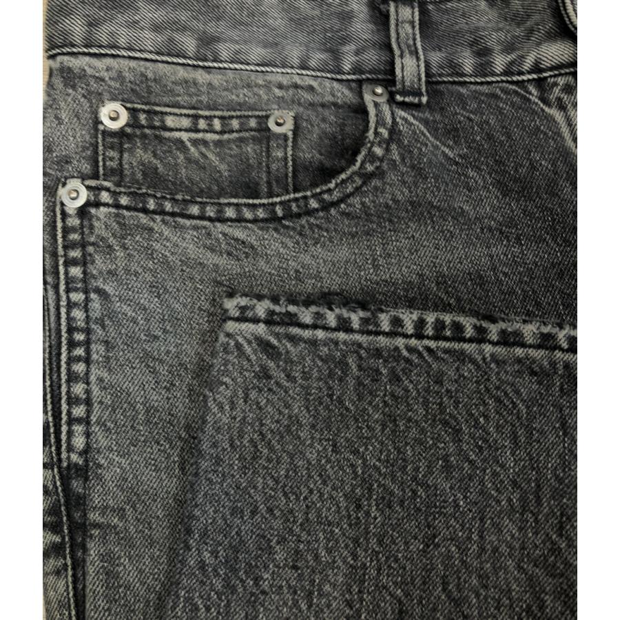 サンローランパリ ダメージ加工デニムパンツ ストレートジーンズ