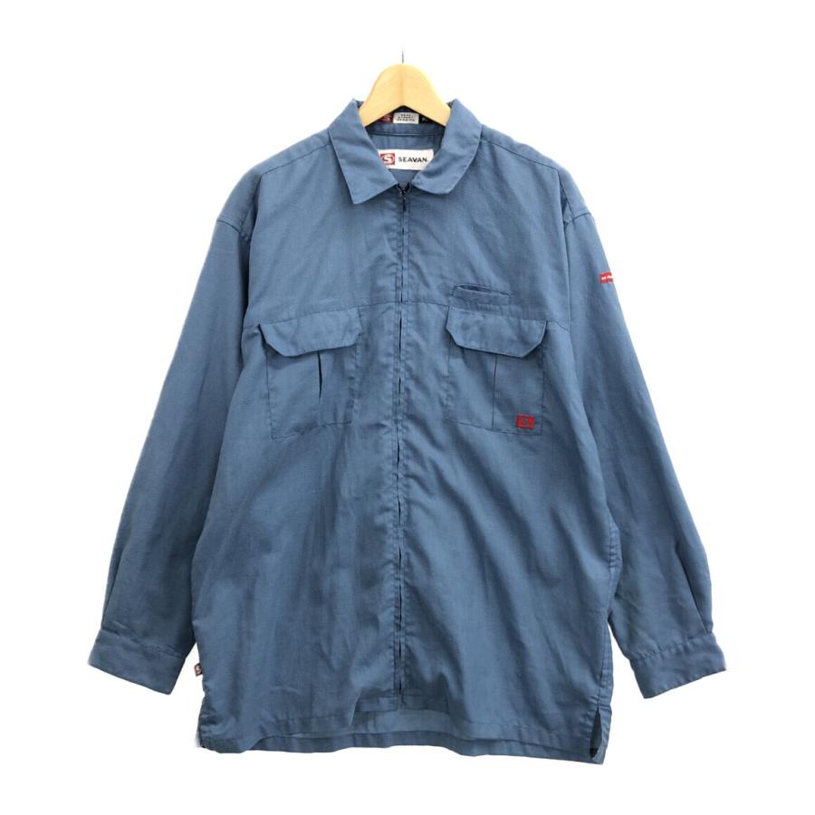フルジップ 長袖シャツ ワークシャツ メンズ SIZE XL (XL以上) Seavan