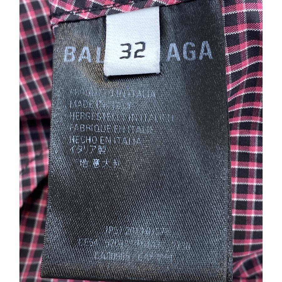 美品 バレンシアガ ロゴプリント長袖シャツ 520497 メンズ SIZE 32 (L 