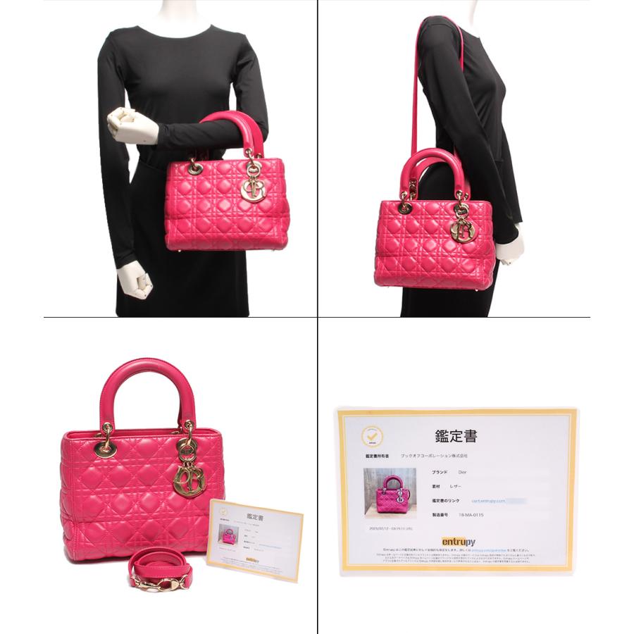 クリスチャンディオール 2wayレザーハンドバッグ ゴールド金具 18-MA 