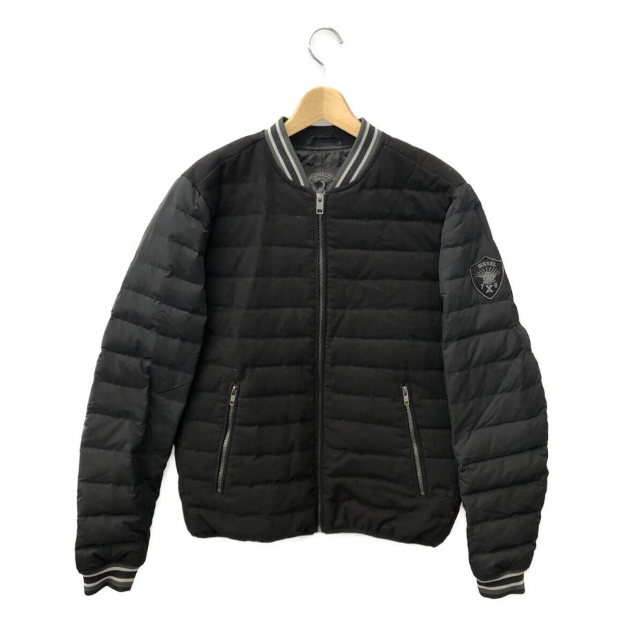 DIESEL ブラック ダウンジャケット Lサイズフード付き