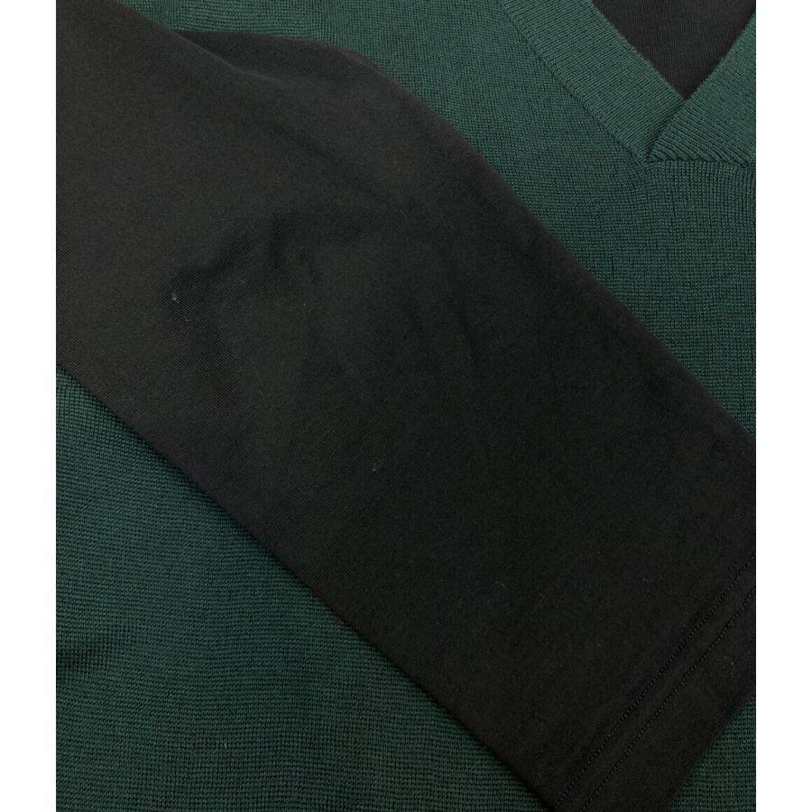 エンフォルド ニットレイヤードカットドレス 長袖ニットワンピース