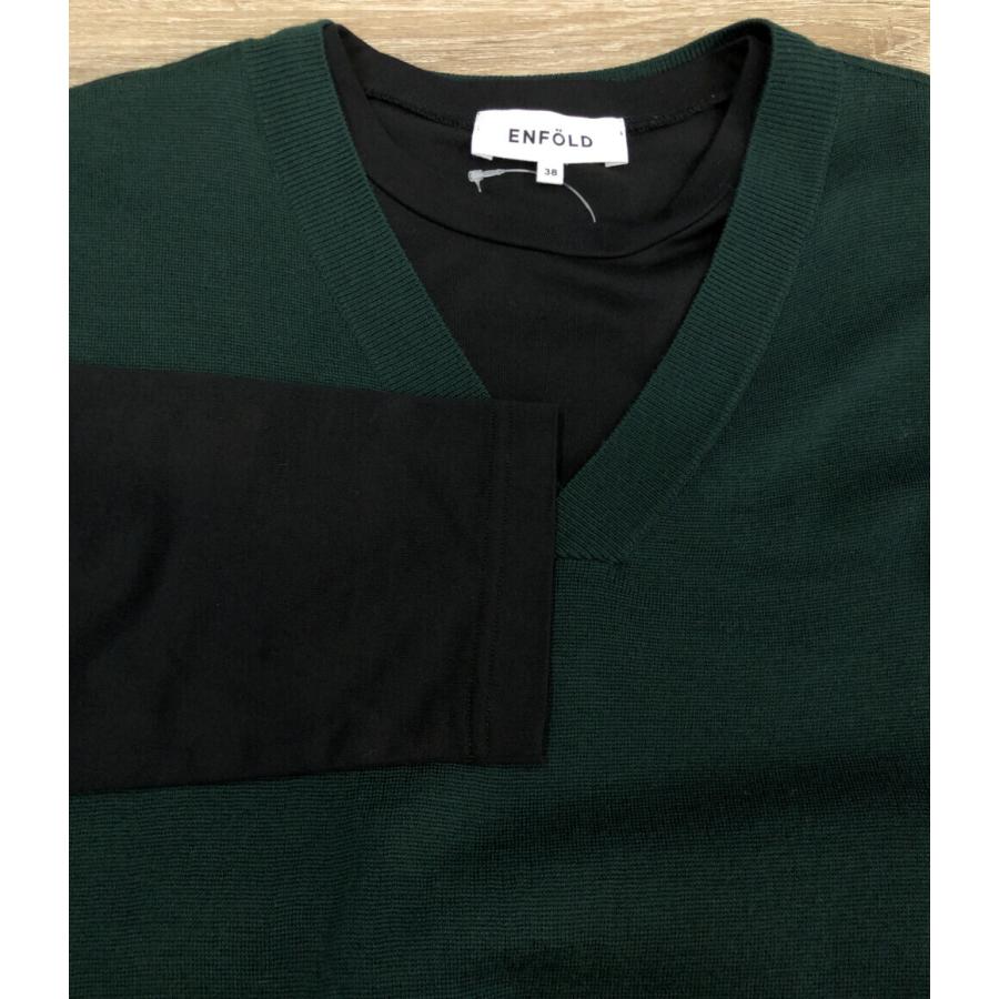 美品　 エンフォルド　ニットレイヤードSHIRT DRESS　 ワンピース ENFOLD（エンフォルド）の「ニットレイヤード カットドレス