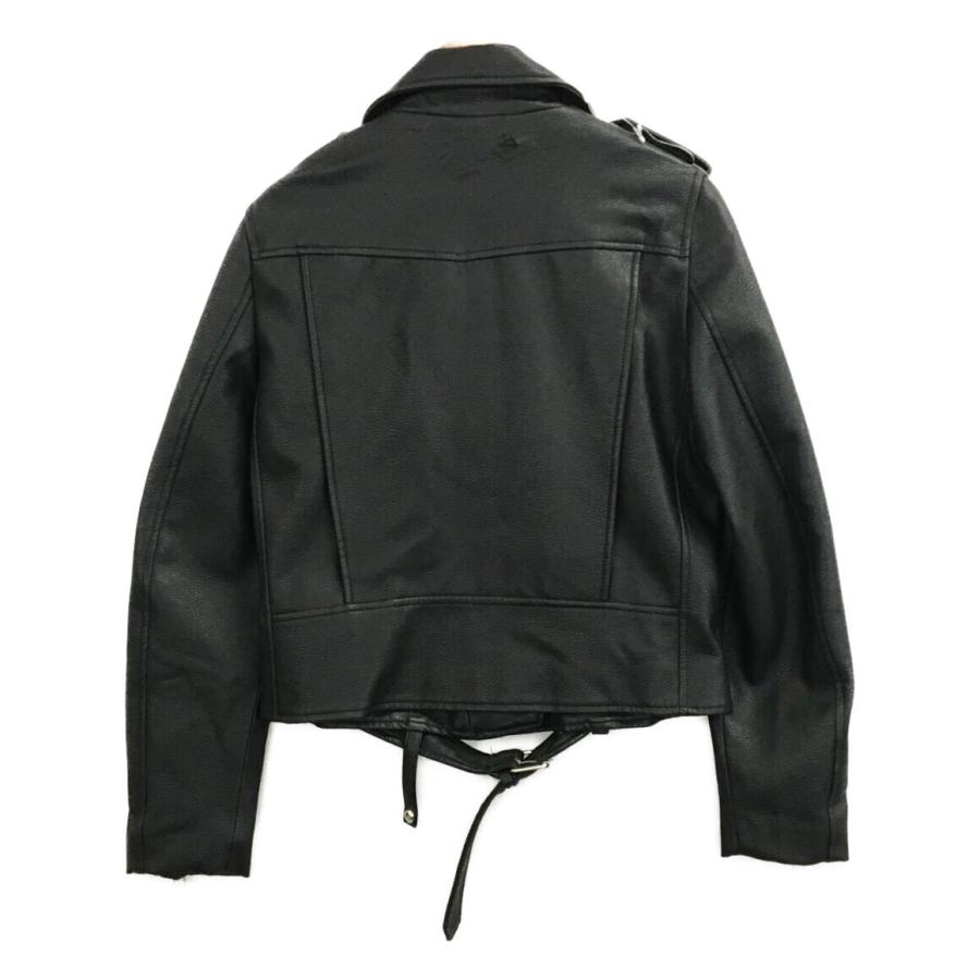 美品✨ZARA BASIC ザラ ラムレザー ライダースジャケット 黒 Lサイズ ザラベーシック ライダースジャケット レディース SIZE M (M) ZARA
