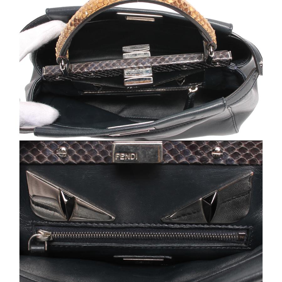 FENDI ビジネスバッグ ブラック レザー　2way フェンディ FENDI ピーカブー アイコニック エッセンシャル 2Way
