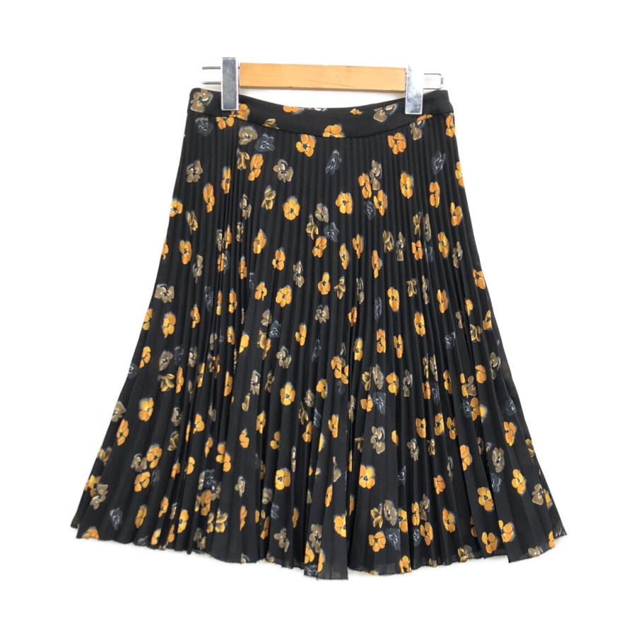 美品 PRADA プリント プリーツスカート プラダ プリーツスカート パンジー柄 レディース SIZE 36 (S) PRADA