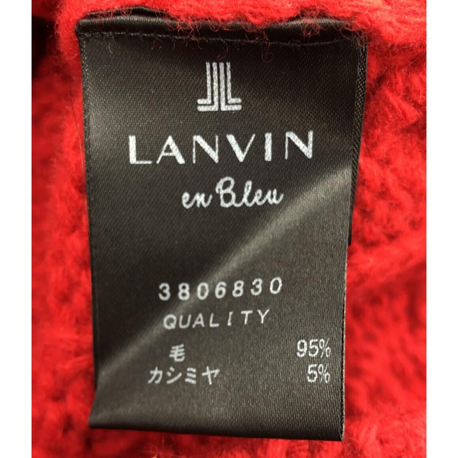 ランバンオンブルー ビジューフリルパーカー 38 グレー 長袖 フード付き LANVIN en Bleu（ランバンオンブルー）の「ダンボールフリルパーカー