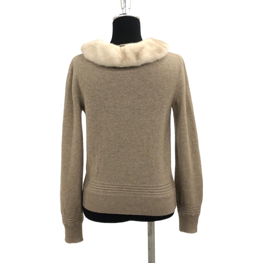 美品✨フォクシー カシミヤ100% カーディガン ミンク毛皮付き 38 フォクシーミンクファーカシミヤカーディガン38