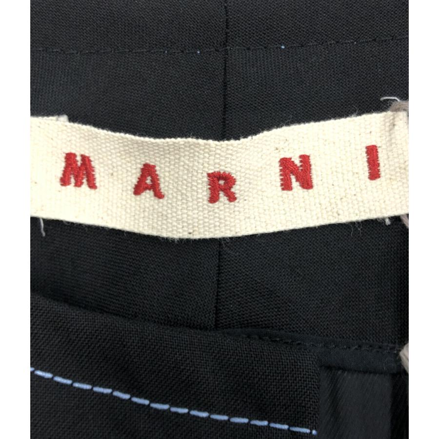 美品 マルニ カットオフ ノーカラージャケット レディース SIZE 38 (S  