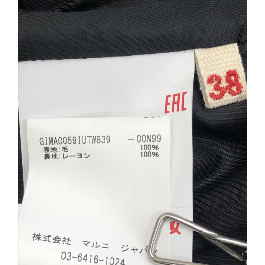 美品 マルニ カットオフ ノーカラージャケット レディース SIZE 38 (S  