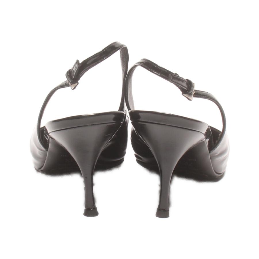 プラダバックストラップパンプス38 黒