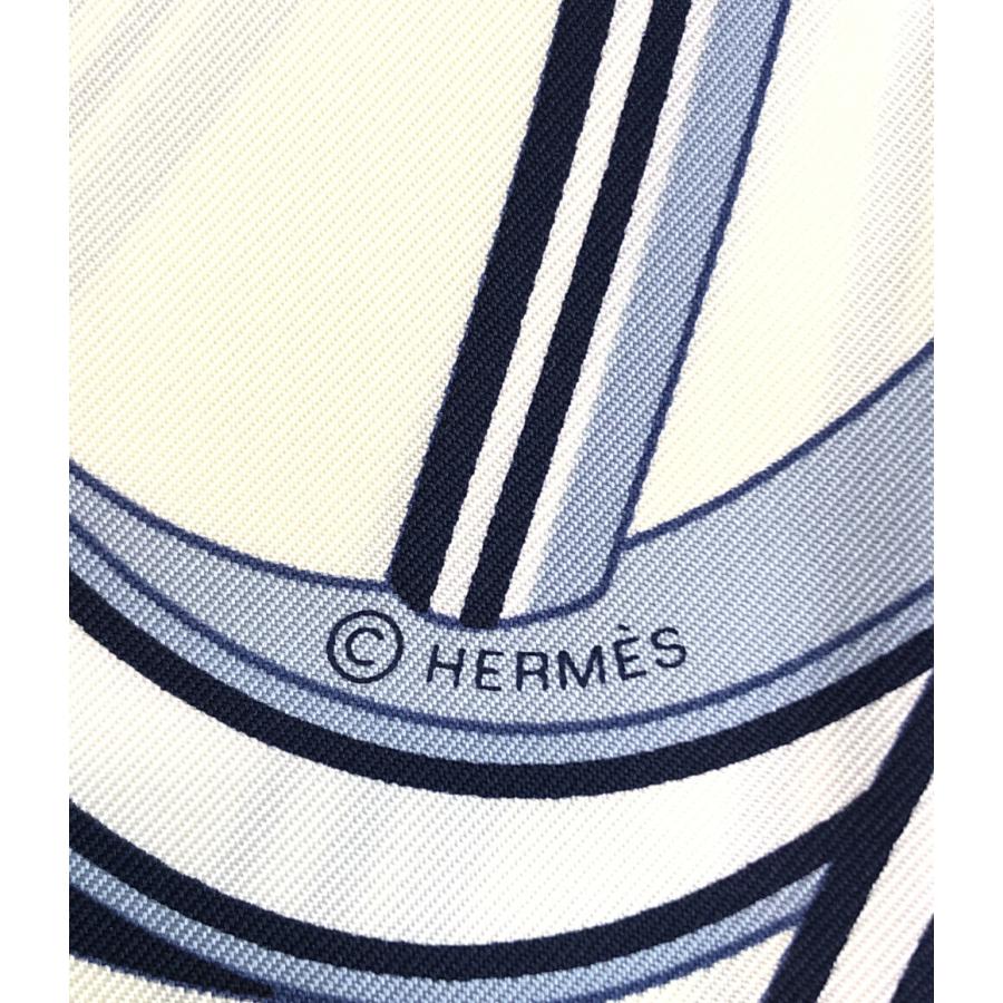 美品 エルメス スカーフ カレ90 シルク100% 四輪馬車の車輪 LES ROUES