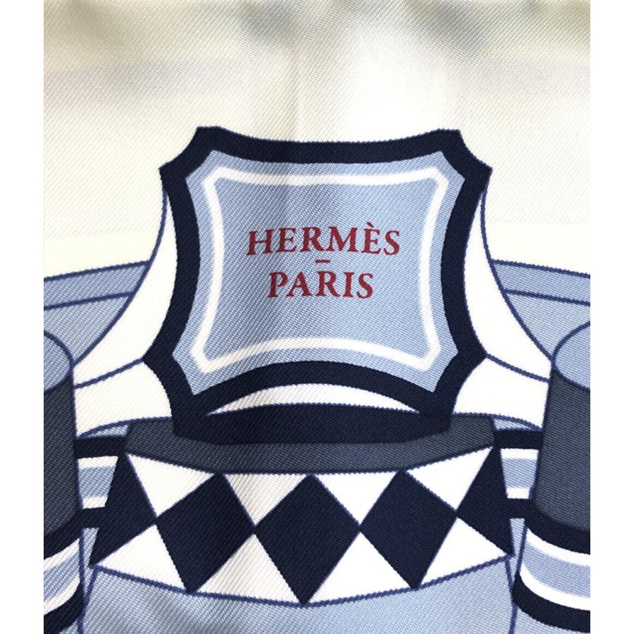 エルメス　スカーフ90cm 「パリの車輪」柄 美品 エルメス スカーフ カレ90 シルク100% 四輪馬車の車輪 LES ROUES