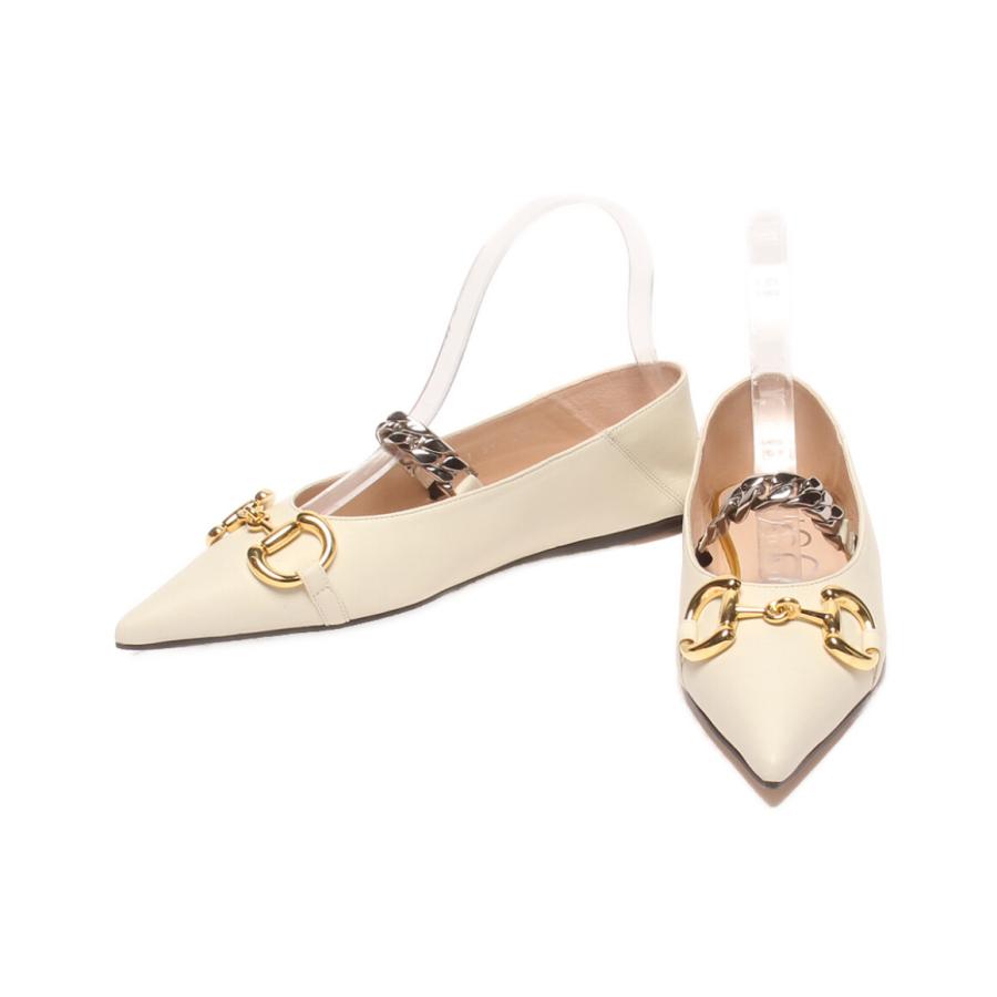 美品 グッチ ホースビットフラットシューズ 621161 レディース SIZE 35  