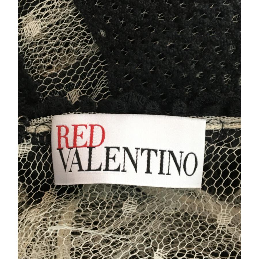 RED VALENTINO ブラック ノースリーブワンピース レッドバレンティノ ノースリーブレースワンピース キャミソール