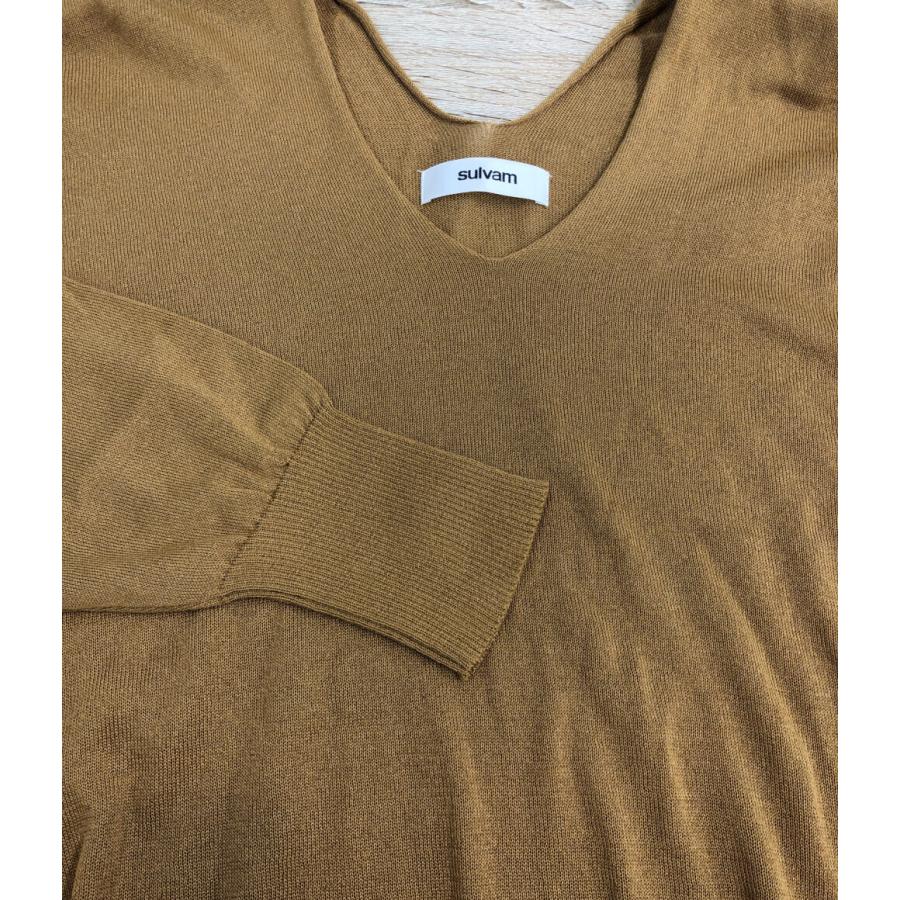 美品 サルバム Vネックニット SH-K04-820 レディース SIZE S (S