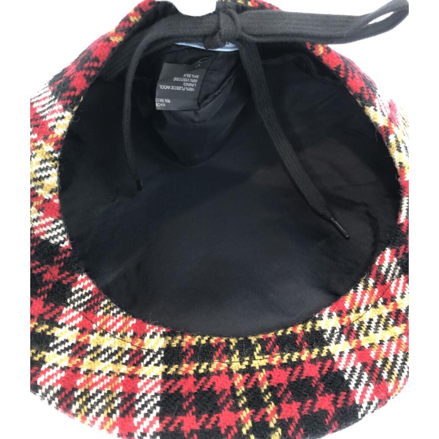プラダ ツイード ベレー帽 チェック柄 レディース SIZE M (M) PRADA 