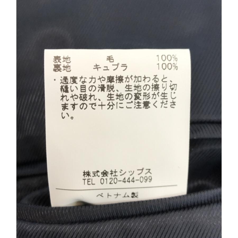 【美品：SHIPS】ダブルフェイス ソリッド カーコート　「S：ブラック」 SHIPS シップス ダブルフェイス ソリッドカーコート 114-13-0181