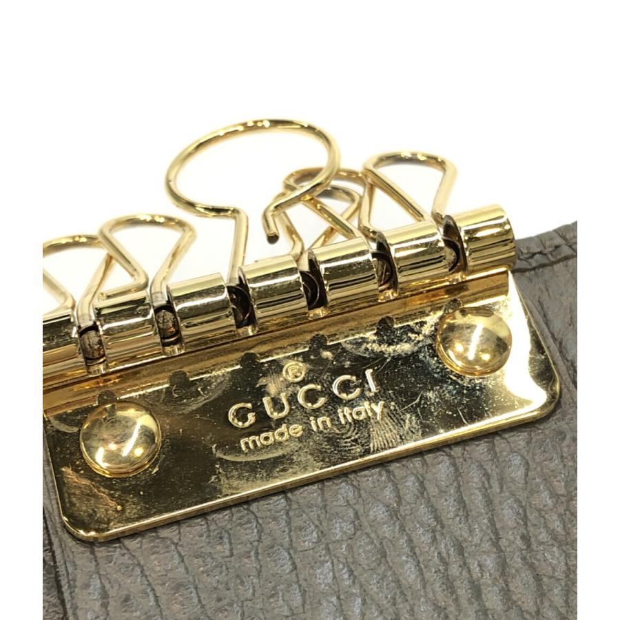 美品‼️GUCCI グッチ 6連キーケースGGマーモント グッチ GGマーモント レザー キーケース6連 レッド 456118