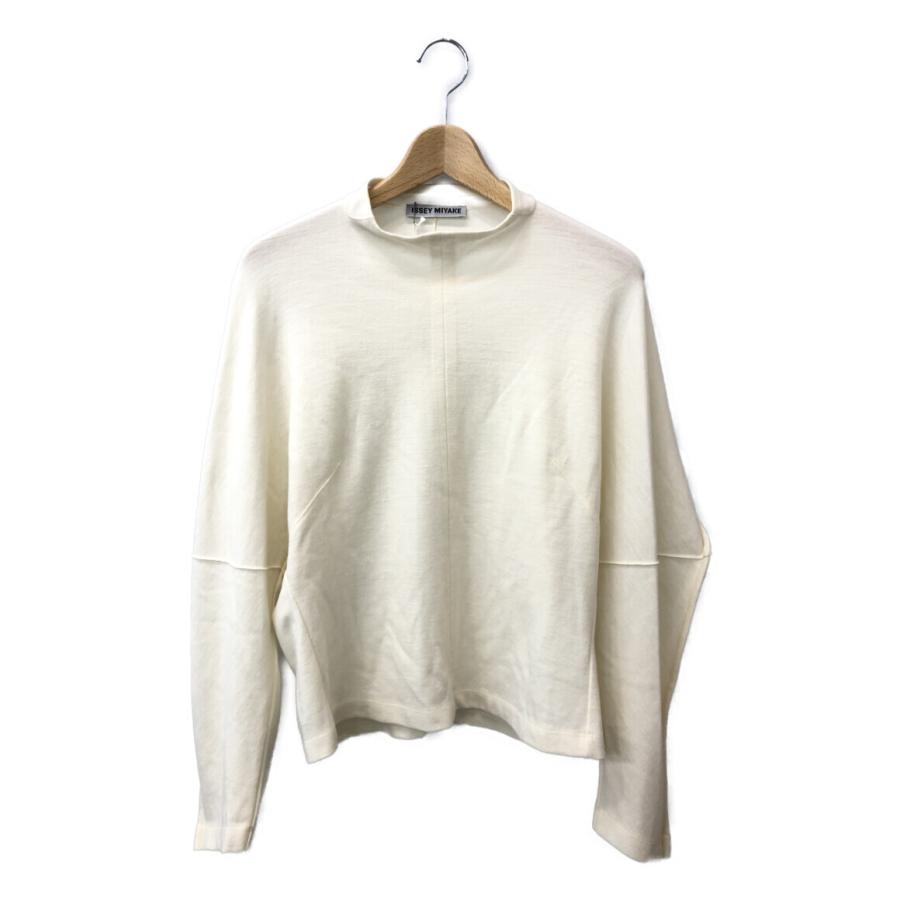 イッセイミヤケ 長袖ニット TUCKED WOOL JERSEY レディース SIZE 2 (M 