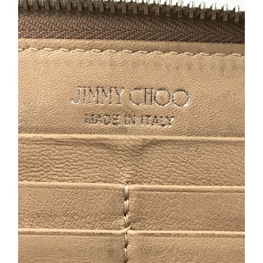 ジミーチュウ ラウンドファスナー長財布 スタースタッズ ピンクベージュ レディース JIMMY CHOO 中古｜hugall｜04