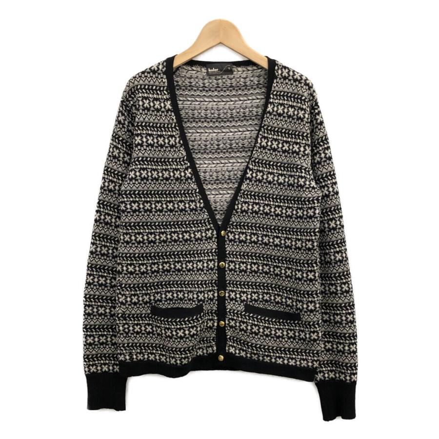 カラー 長袖カーディガン ノルディック柄 ユニセックス SIZE 1 (S  