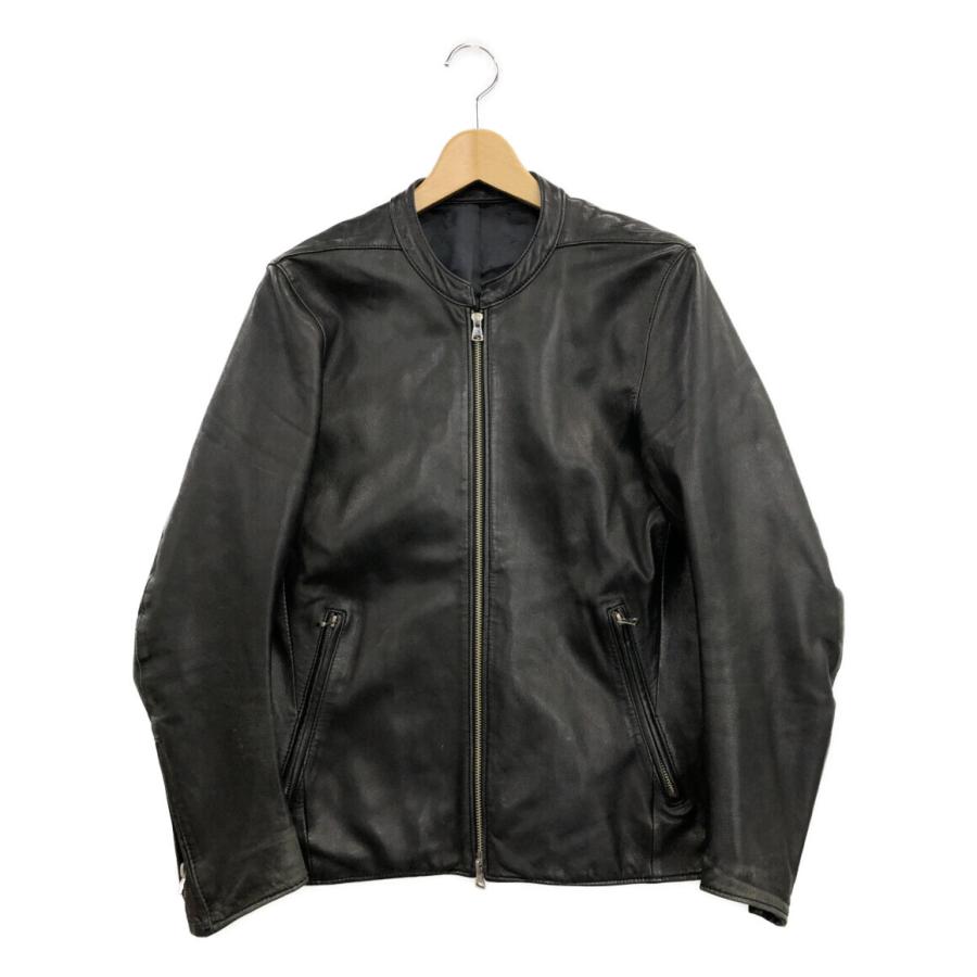 2*s様 STUDIOUS ブラックレザーシングルライダースジャケット STUDIOUS ブラック レザー シングルライダースジャケット サイズ2 中古