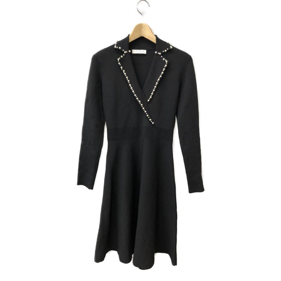 サンドロ 長袖ワンピース ビジュー付き SFPRO00514-20 レディース SIZE  