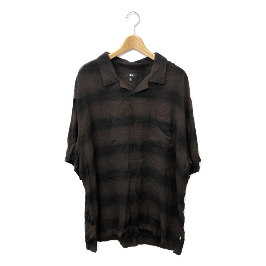 ステューシー 半袖チェックシャツ メンズ SIZE XL (XL以上