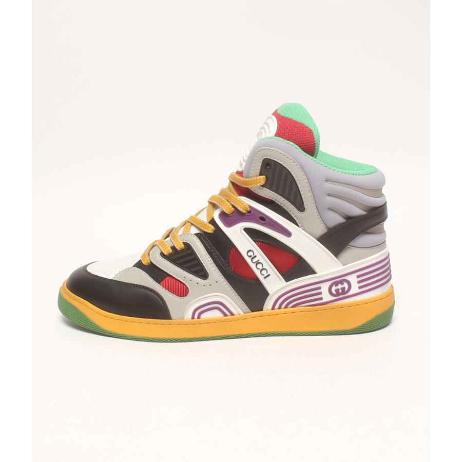 美品 グッチ ハイカットスニーカー 661303 BASKET メンズ SIZE 9 1/2 