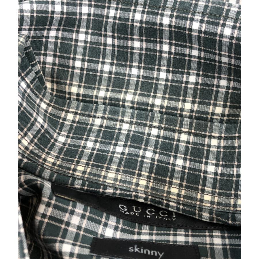 グッチ 長袖チェックシャツ 308225 Z3739 メンズ SIZE 39 (M