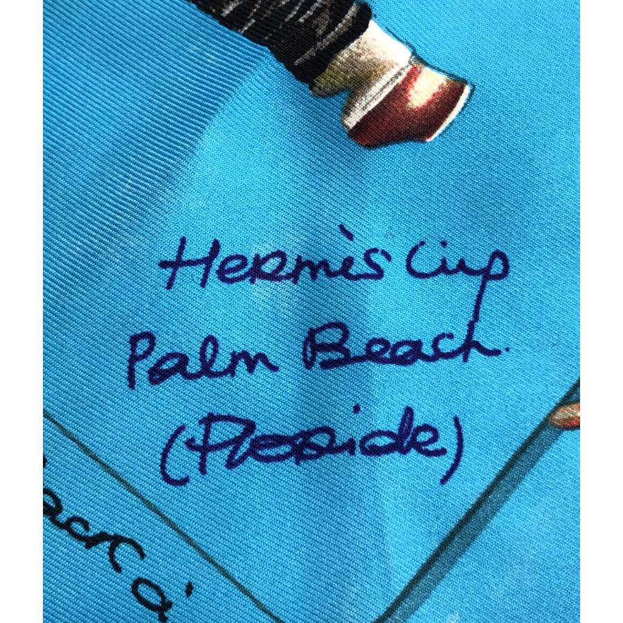 エルメス スカーフ カレ90 シルク100% エルメスカップパームビーチ