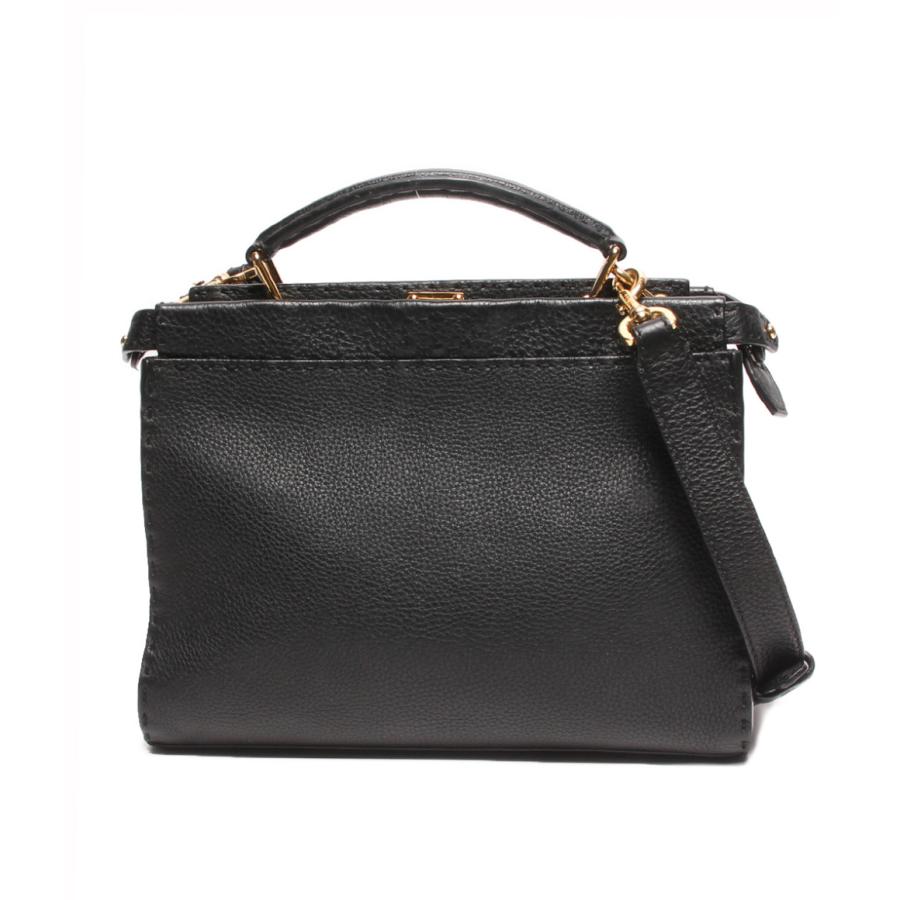鑑定済】 FENDI ミニ ピーカブー バッグ 2way モンスター 黒