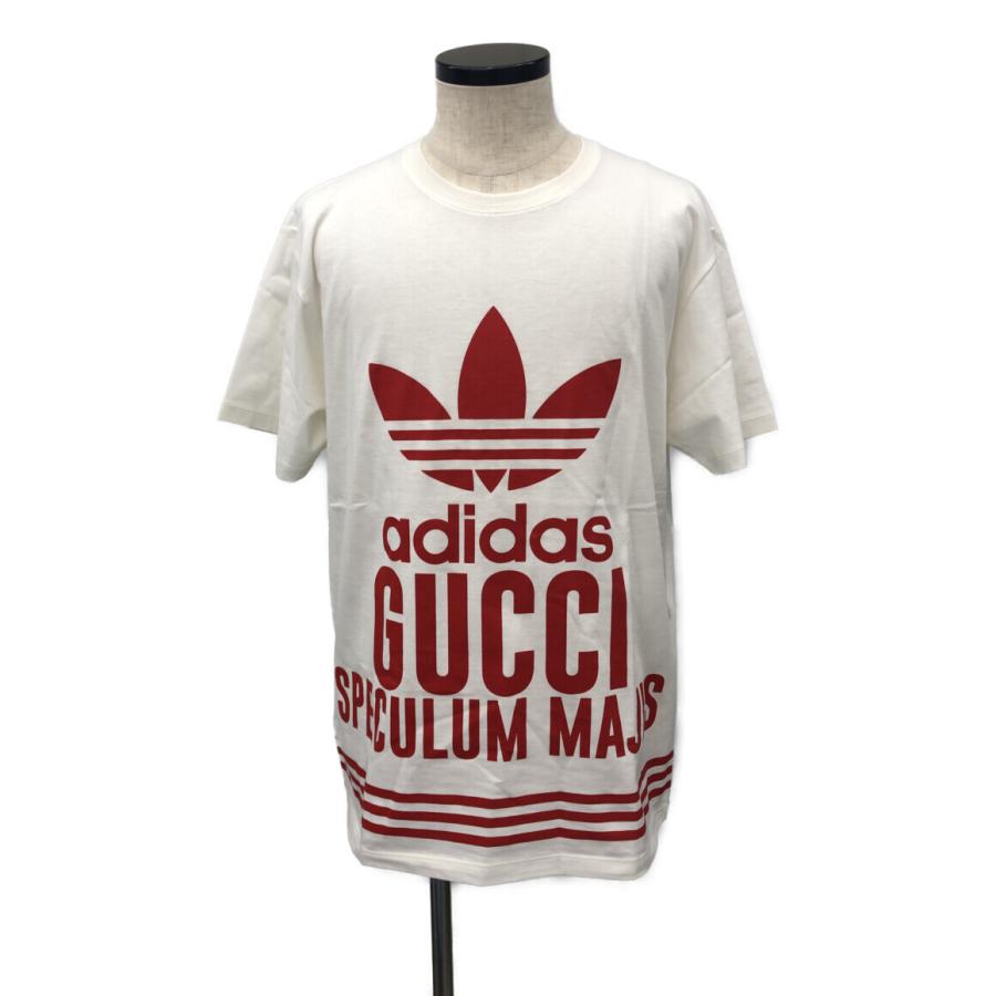 GUCCI × adidas グッチ×アディダス　Tシャツ　Sサイズ GUCCI × adidas グッチ アディダス 22SS ロゴプリントカットオフ