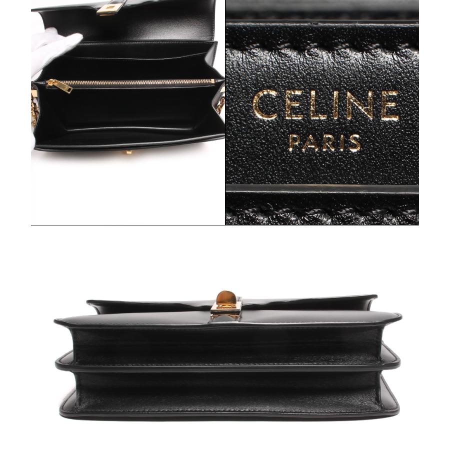 セリーヌ レザーショルダーバッグ ターンロック ゴールド金具 チェーンバッグ 16(セーズ) レディース  CELINE 中古｜hugall｜04