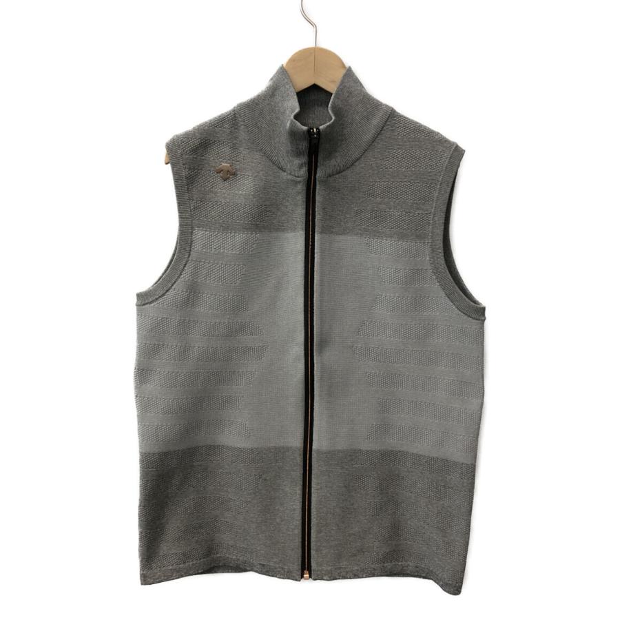 美品 デサント メランジ ニットベスト DGMNJL80 メンズ SIZE M (M 