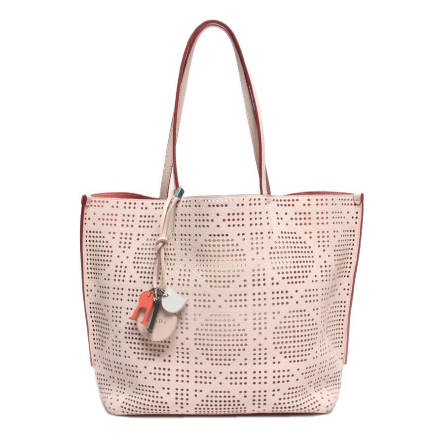 クリスチャンディオール レザートートバッグ パンチングトート  