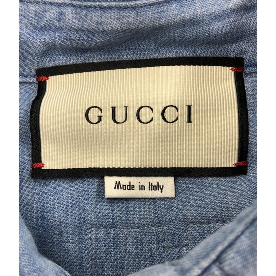 グッチ タイガー刺繍デニムシャツ 554864 XDAH2 メンズ SIZE 44 (XL以上) GUCCI 中古｜hugall｜03