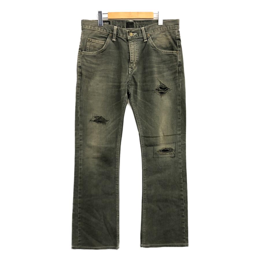 リー デニムパンツ ダメージ加工 THE LEGEND OF DENIM AMERICAN RIDERS 