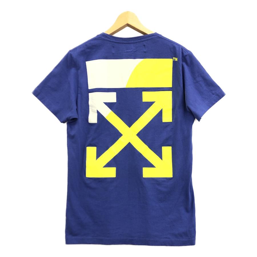 美品 オフホワイト スプリットロゴプリント半袖Tシャツ 美品 オフホワイト スプリットロゴプリント半袖Tシャツ