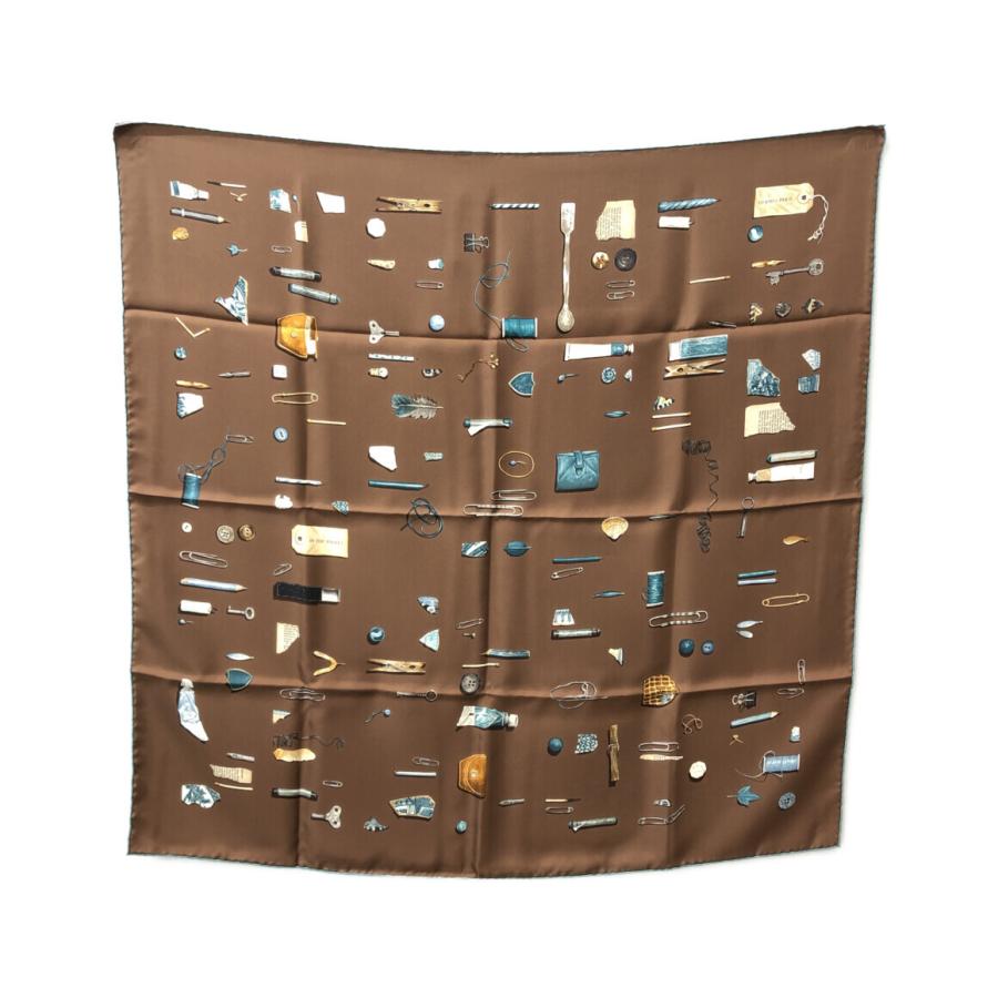 美品 エルメス スカーフ カレ90 シルク100% インザポケット In 美品 エルメス スカーフ カレ90 シルク100% インザポケット In